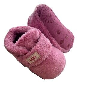 UGG Bixbee Baby Booties Pink Slippers Size 2/3 Infants Toddler